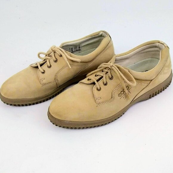 Ecco Soft Women's Shoes Beige Oxford Sneakers US 8 / 8.5 - Picture 6 of 11